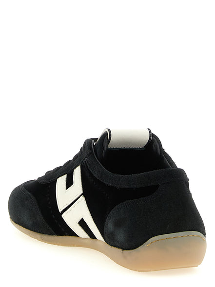 Elisabetta Franchi Bicolor Leather Low Top Sneakers
