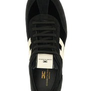 Elisabetta Franchi Bicolor Leather Low Top Sneakers