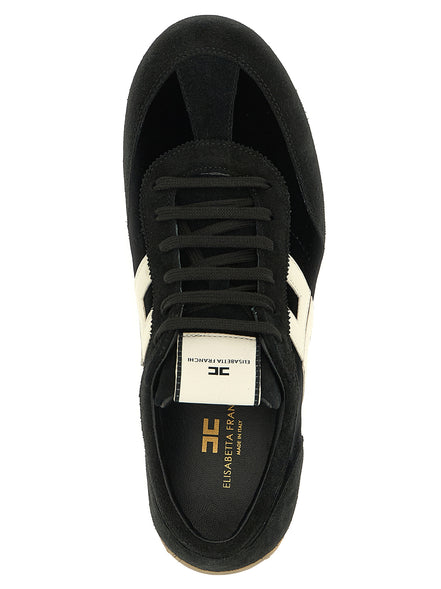Elisabetta Franchi Bicolor Leather Low Top Sneakers