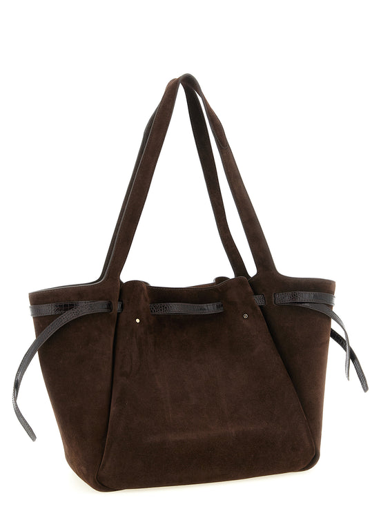 Tory Burch Brown Bovine Leather Tote Bag