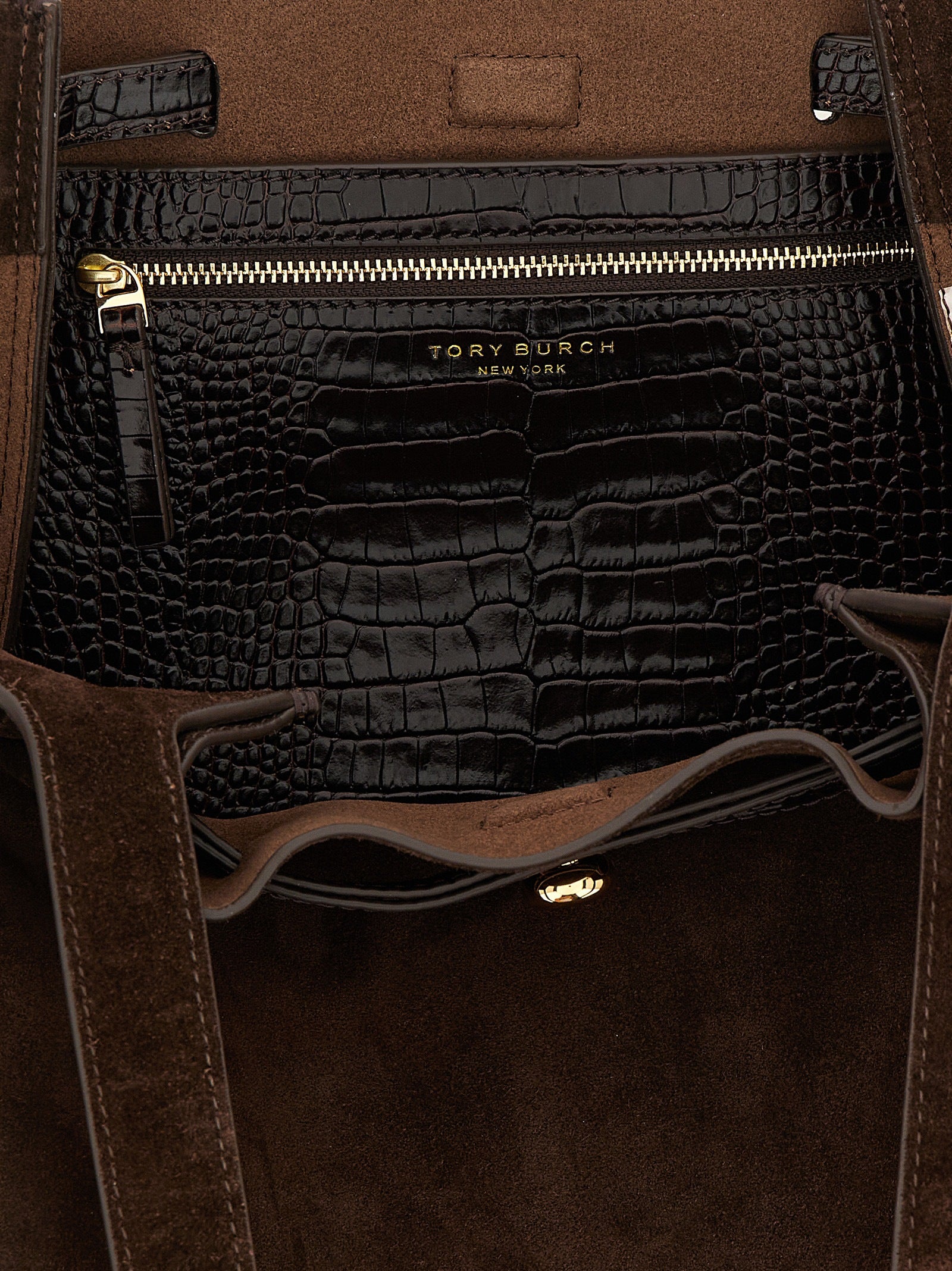 Tory Burch Brown Bovine Leather Tote Bag