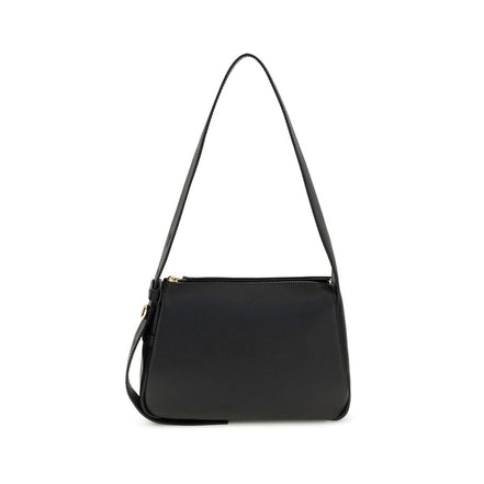 Tory Burch Black Calf Leather Bos Taurus Shoulder Bag