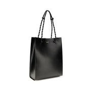 Jil Sander Black Calf Leather Bos Taurus Shoulder Bag