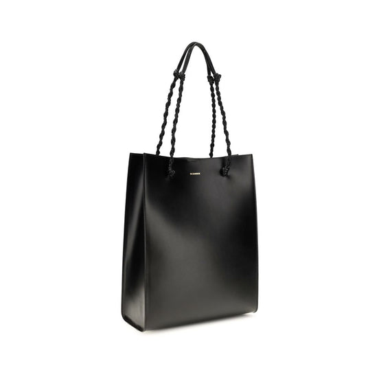 Jil Sander Black Calf Leather Bos Taurus Shoulder Bag