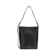 Jil Sander Black Calf Leather Bos Taurus Shoulder Bag