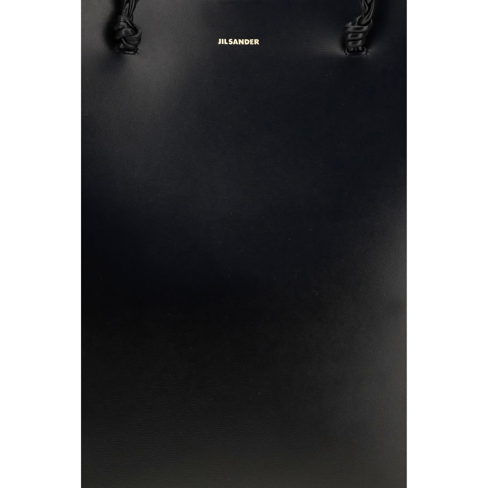 Jil Sander Black Calf Leather Bos Taurus Shoulder Bag