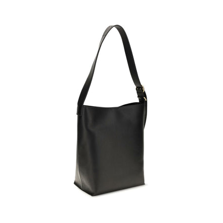 Jil Sander Black Calf Leather Bos Taurus Shoulder Bag
