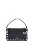 Valentino Garavani Black Calf Leather Bos Taurus Shoulder Bag