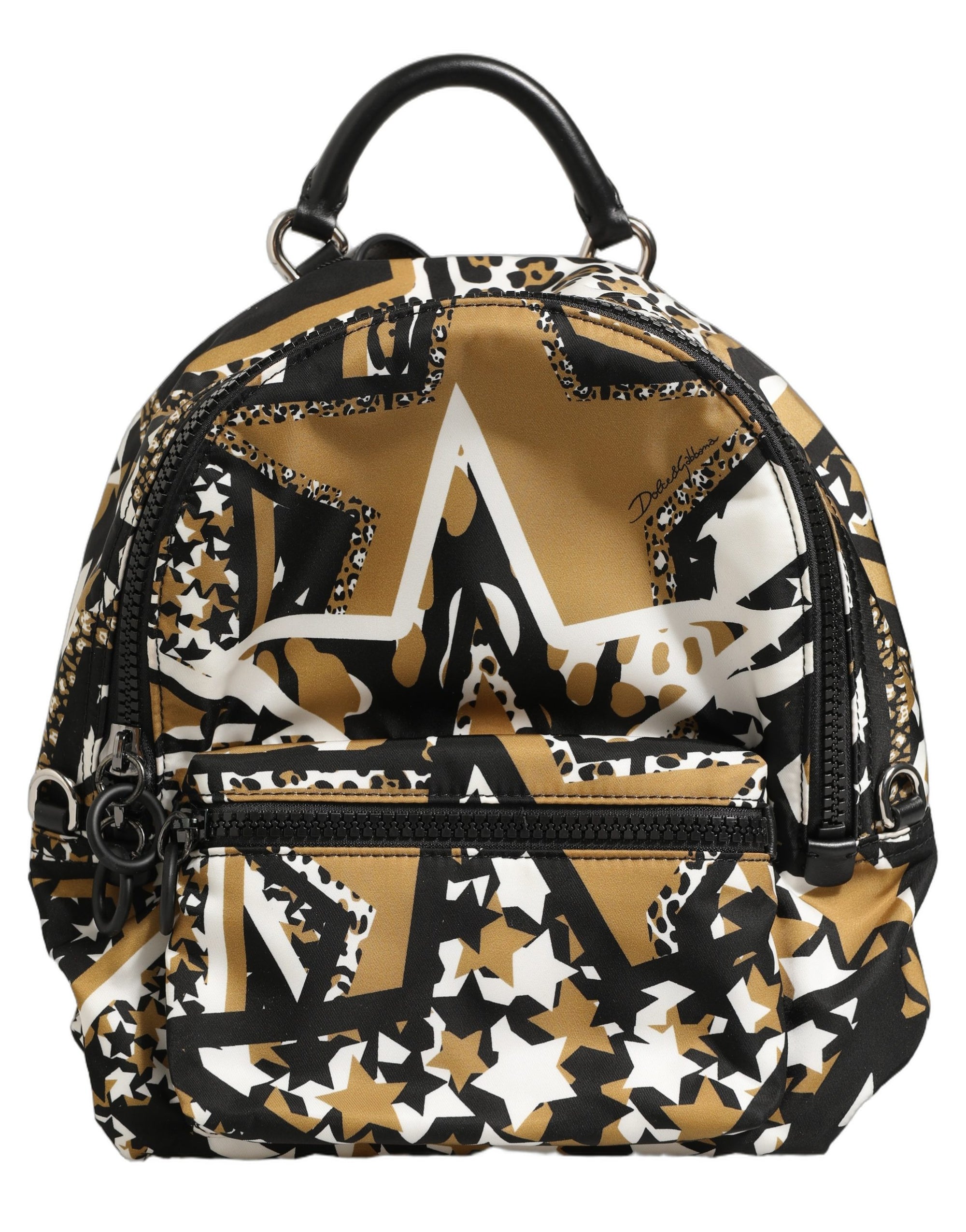 Dolce & Gabbana Multicolor Star Nylon School Travel Backpack Borse Bag