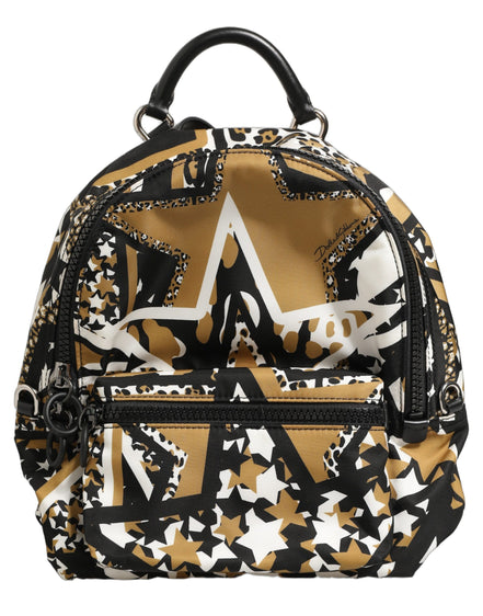 Dolce & Gabbana Multicolor Star Nylon School Travel Backpack Borse Bag