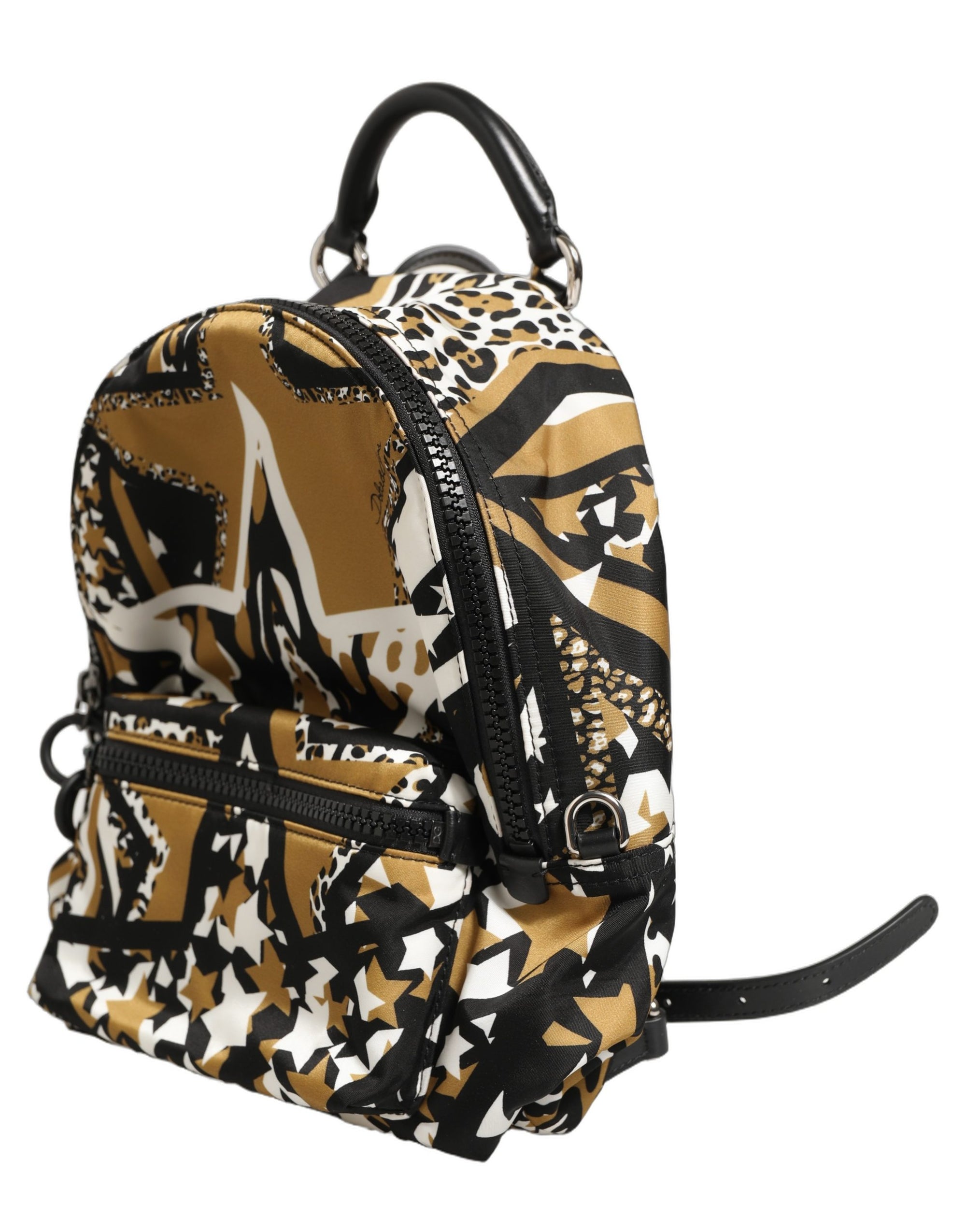 Dolce & Gabbana Multicolor Star Nylon School Travel Backpack Borse Bag