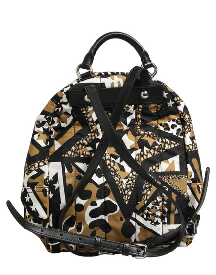 Dolce & Gabbana Multicolor Star Nylon School Travel Backpack Borse Bag