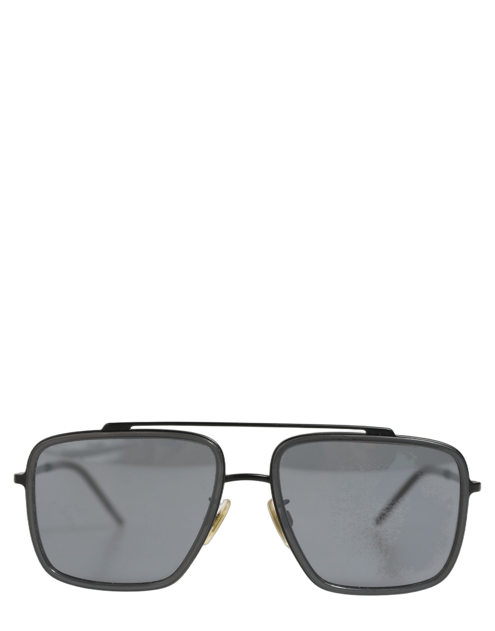 Dolce & Gabbana Women DG2262 Black Metal Square Frame Eyewear Sunglasses