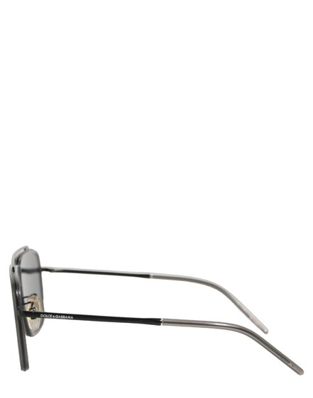 Dolce & Gabbana Women DG2262 Black Metal Square Frame Eyewear Sunglasses