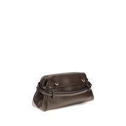 Moschino Brown Goatskin Clutch Bag