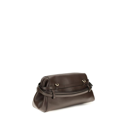 Moschino Brown Goatskin Clutch Bag