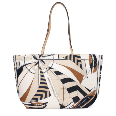 Tory Burch Beige Fabric Crossbody Bag