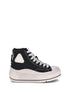 R13 Black Cotton Platform Sneakers
