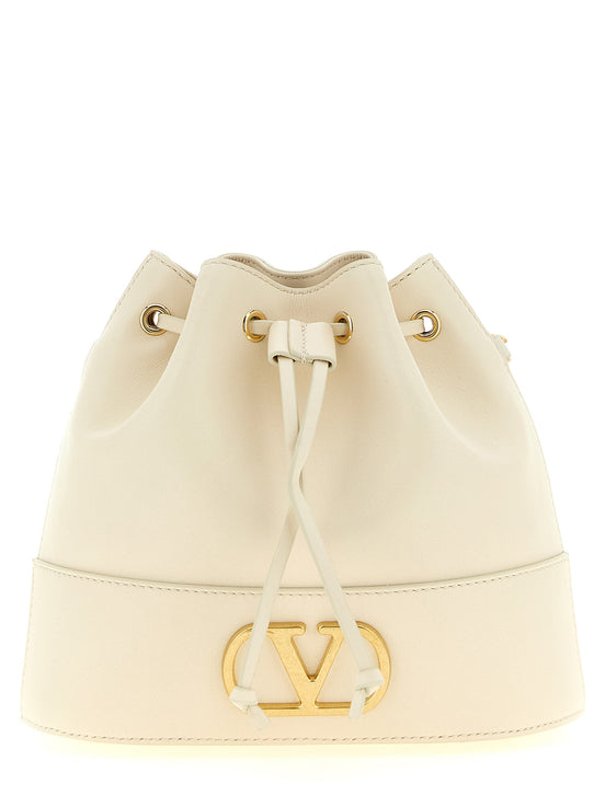 Valentino Garavani White Lamb Leather Crossbody Bag