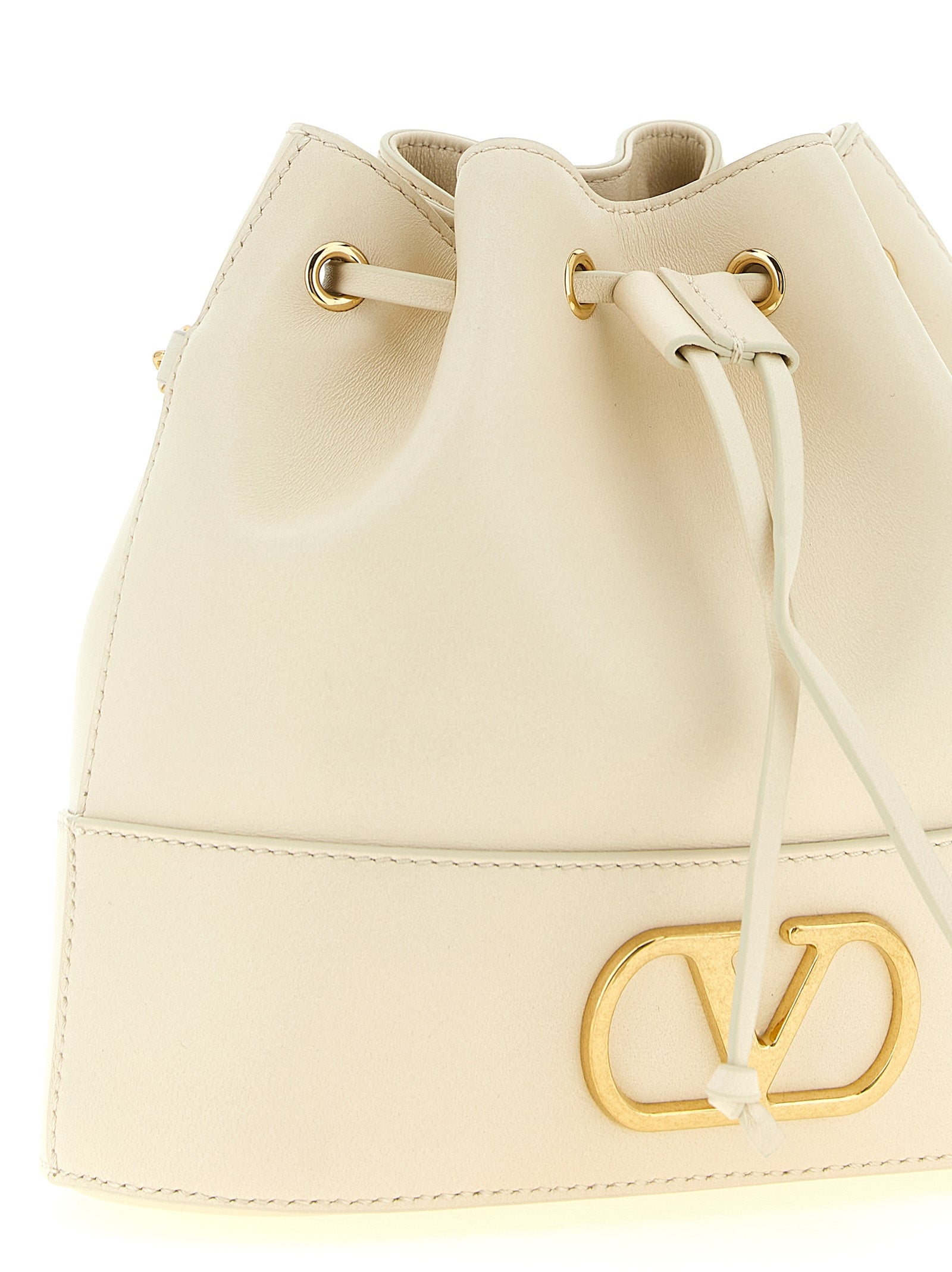 Valentino Garavani White Lamb Leather Crossbody Bag