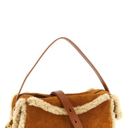Balmain Brown Calfskin Shoulder Bag