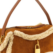Balmain Brown Calfskin Shoulder Bag
