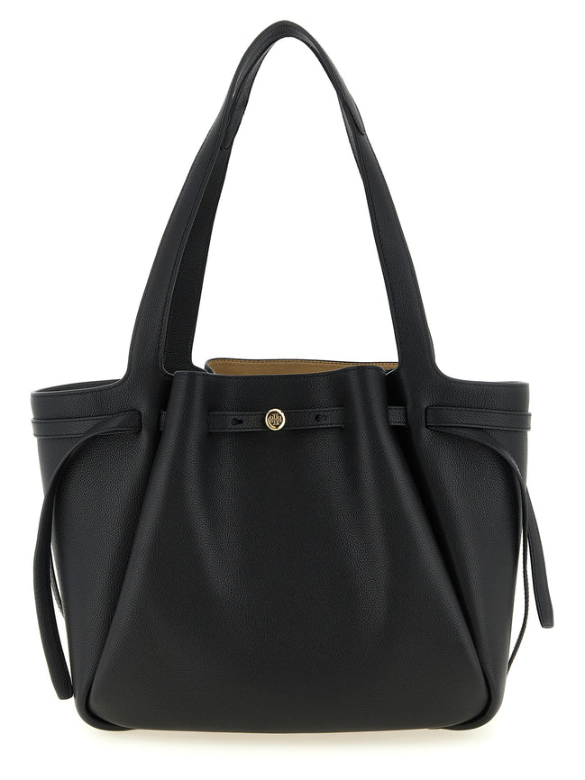 Tory Burch Black Cowhide Tote Bag