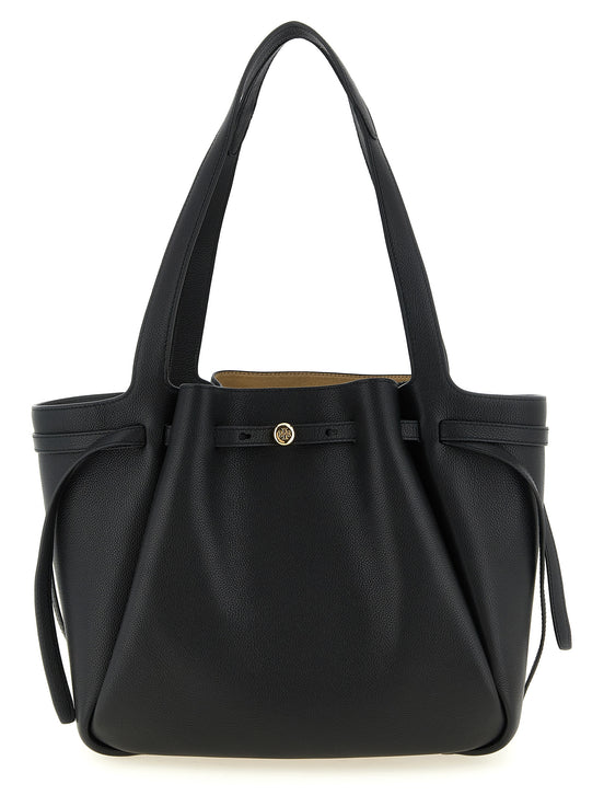 Tory Burch Black Cowhide Tote Bag