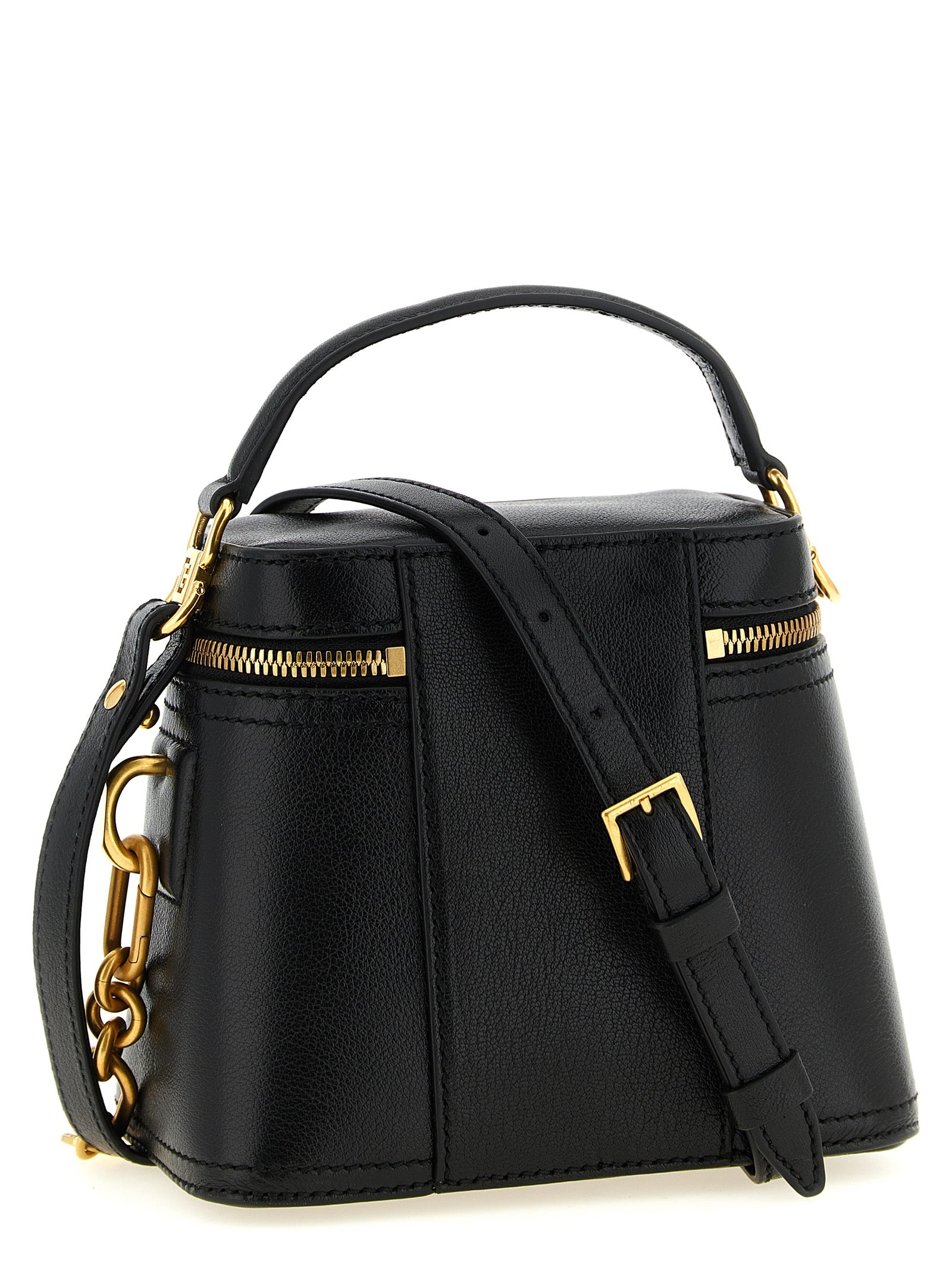 Balmain Black Buffalo Leather Handbag