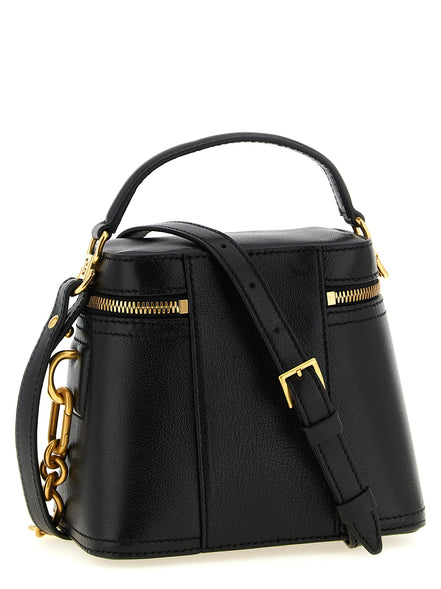 Balmain Black Buffalo Leather Handbag