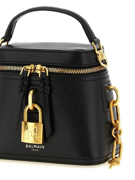 Balmain Black Buffalo Leather Handbag