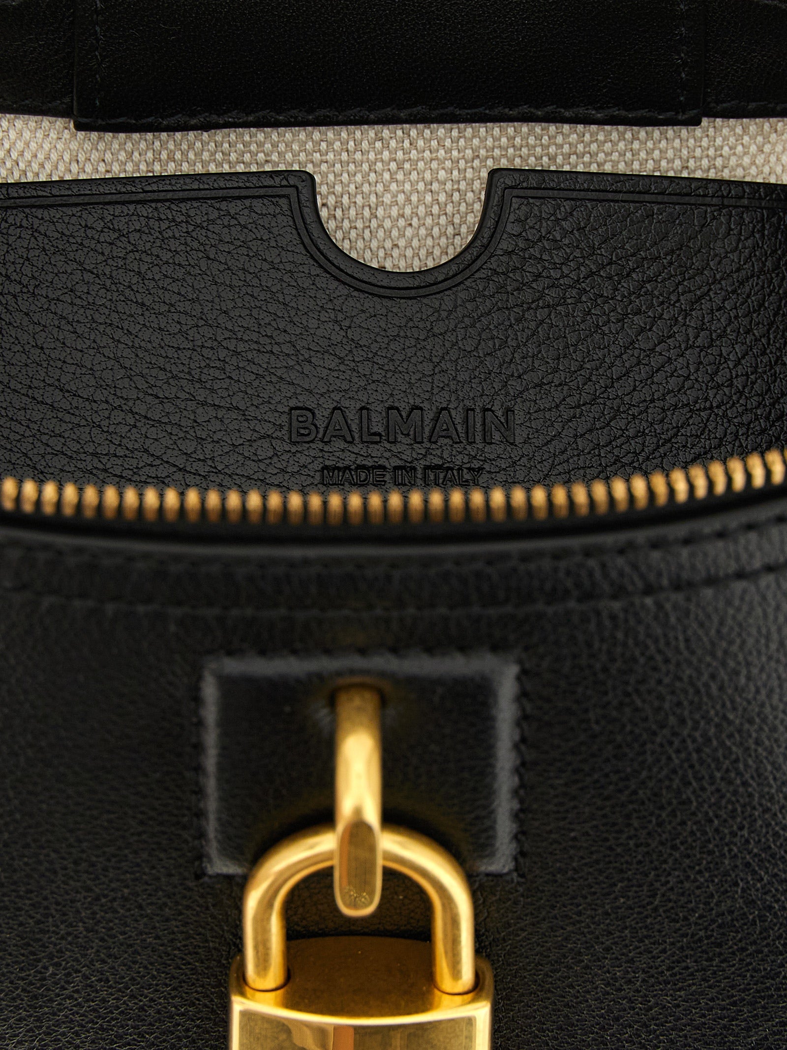 Balmain Black Buffalo Leather Handbag