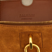 Balmain Brown Calfskin Handbag
