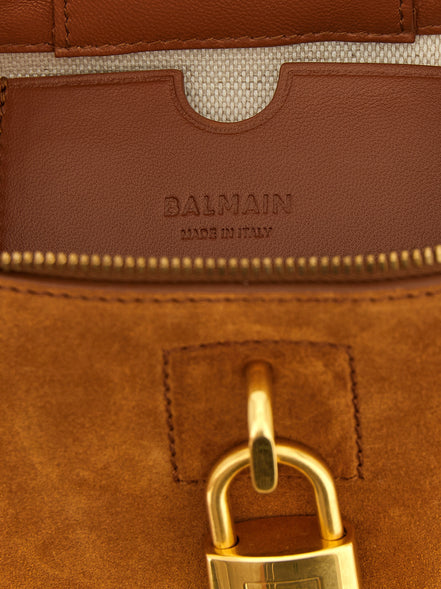 Balmain Brown Calfskin Handbag