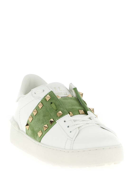 Valentino Garavani Bicolor Calfskin Low Top Sneakers