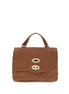 Zanellato Brown Suede Leather Handbag