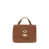 Zanellato Brown Suede Leather Handbag