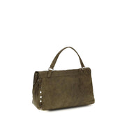 Zanellato Brown Suede Leather Handbag