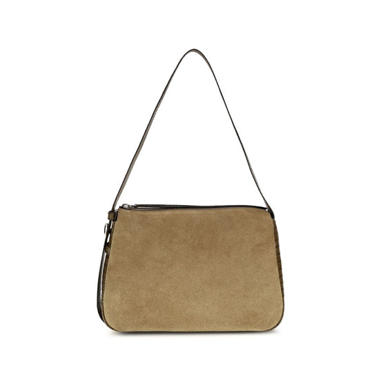 Tory Burch Beige Suede Leather Shoulder Bag
