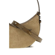 Tory Burch Beige Suede Leather Shoulder Bag