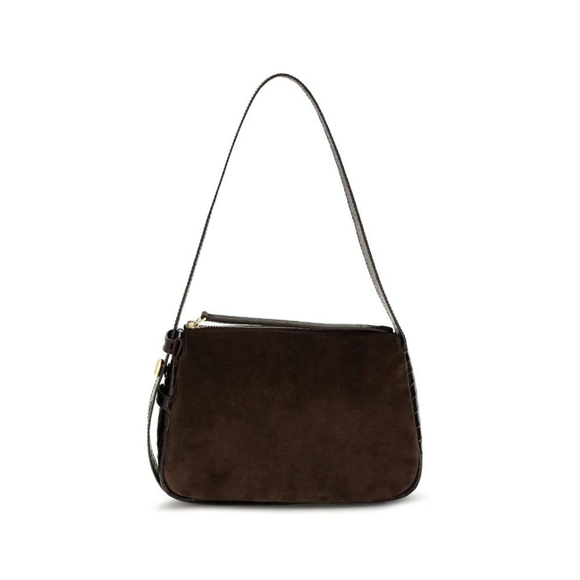 Tory Burch Brown Suede Leather Shoulder Bag