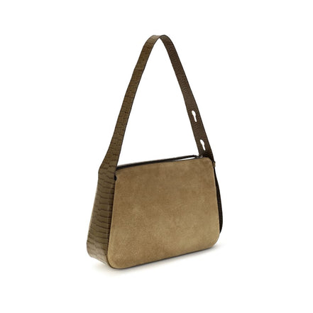 Tory Burch Beige Suede Leather Shoulder Bag