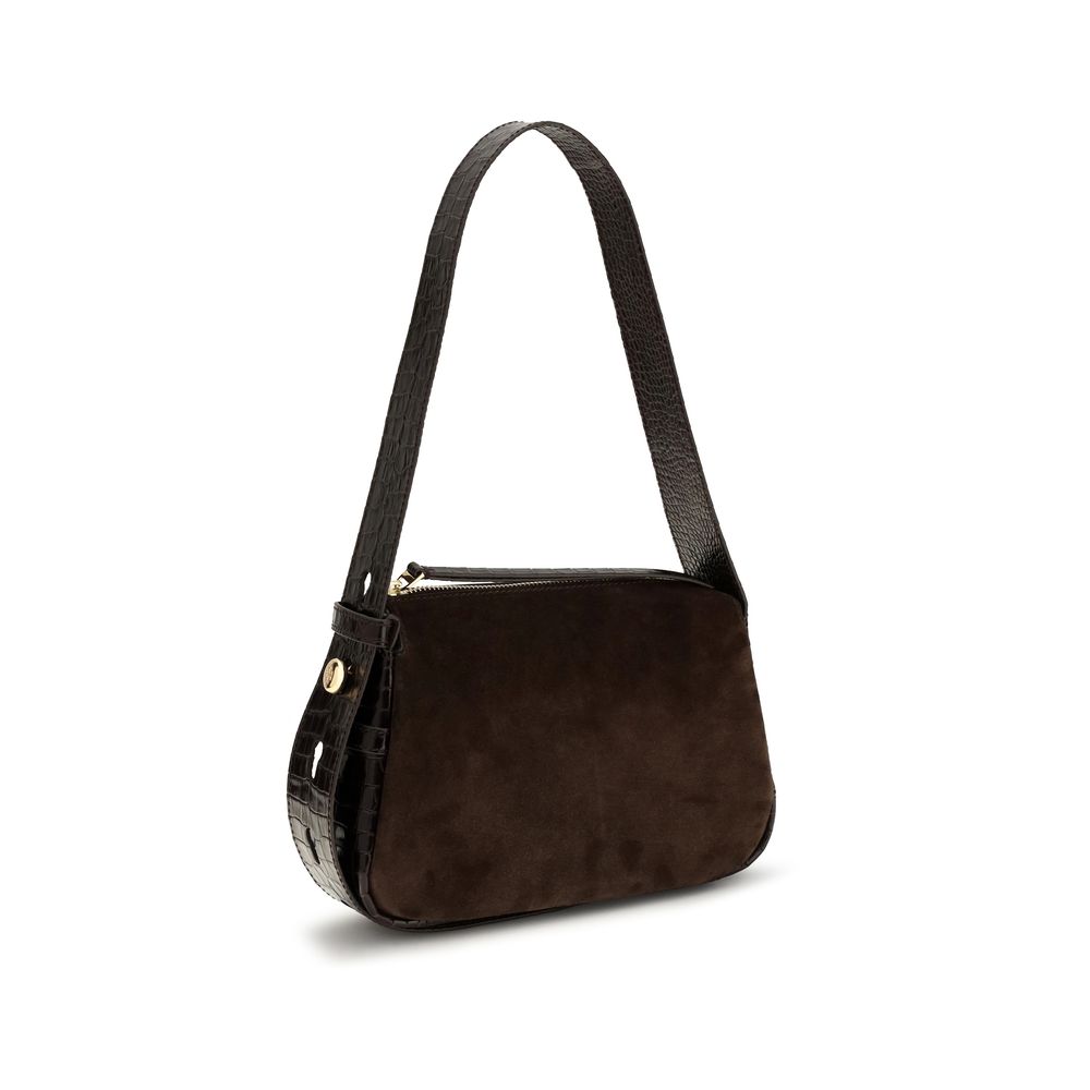 Tory Burch Brown Suede Leather Shoulder Bag
