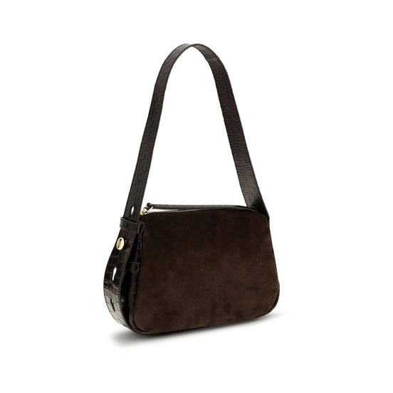 Tory Burch Brown Suede Leather Shoulder Bag