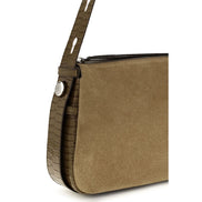 Tory Burch Beige Suede Leather Shoulder Bag