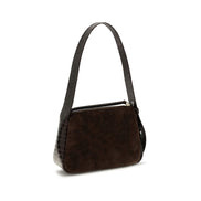 Tory Burch Brown Suede Leather Shoulder Bag