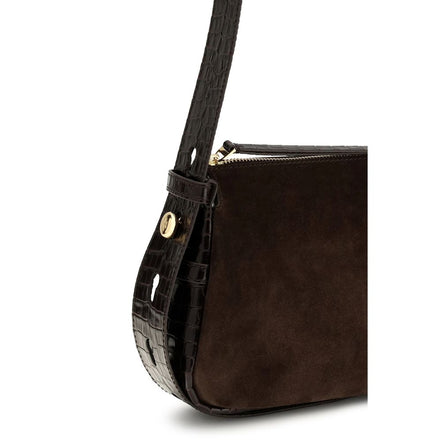 Tory Burch Brown Suede Leather Shoulder Bag