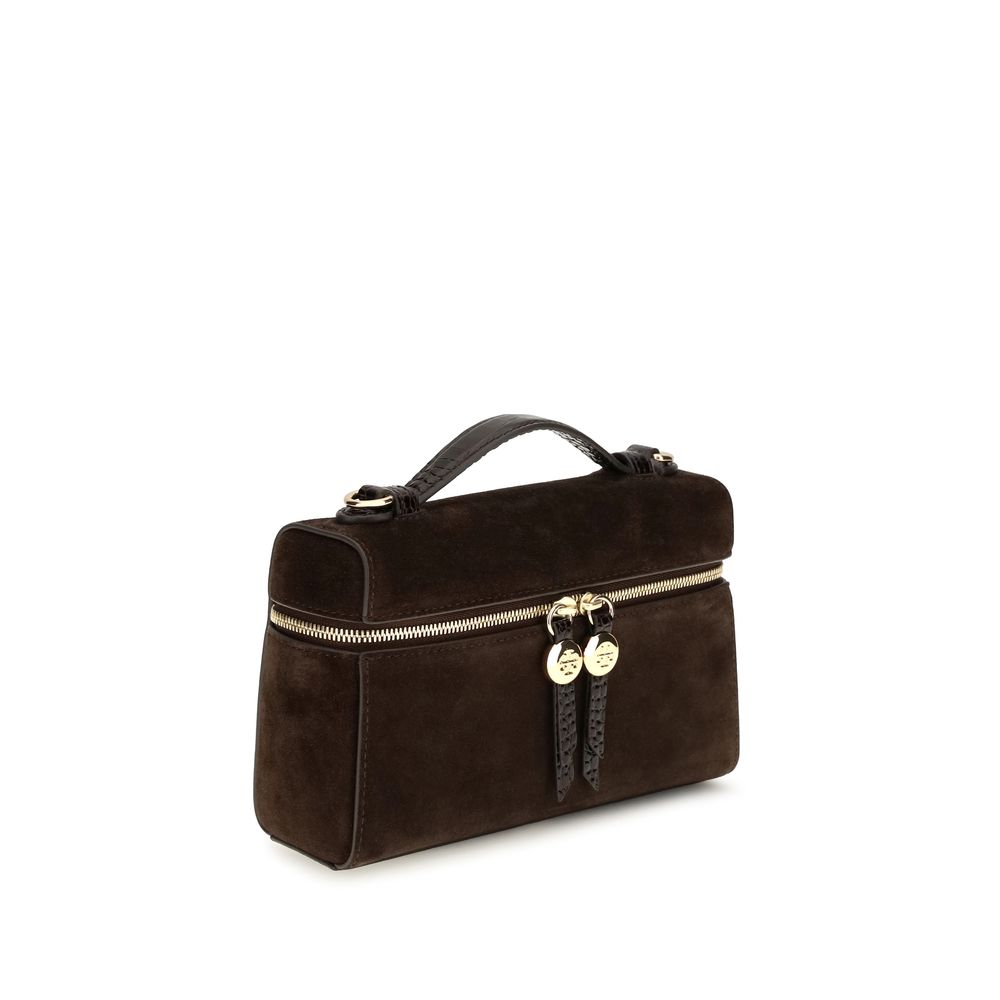Tory Burch Brown Suede Leather Handbag