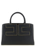 Elisabetta Franchi Black Polyester Tote Bag