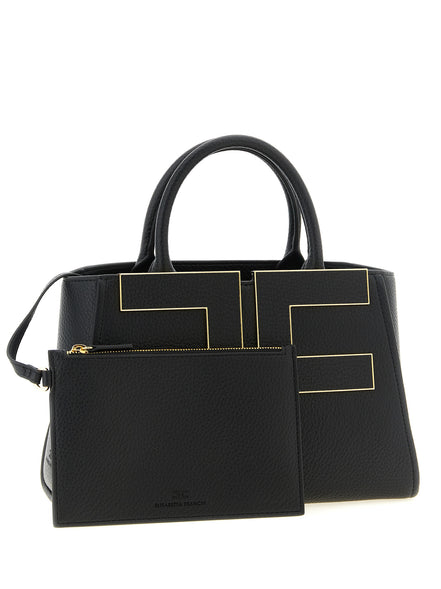 Elisabetta Franchi Black Polyester Tote Bag